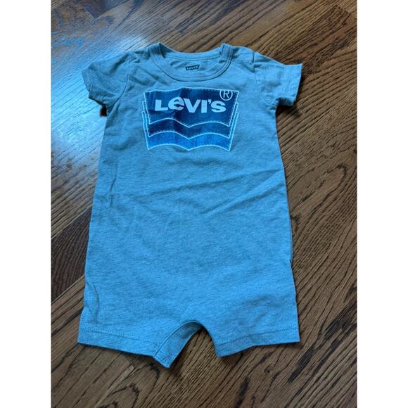 Levi's Other - Levi’s Gray Logo Romper (6-9M)
